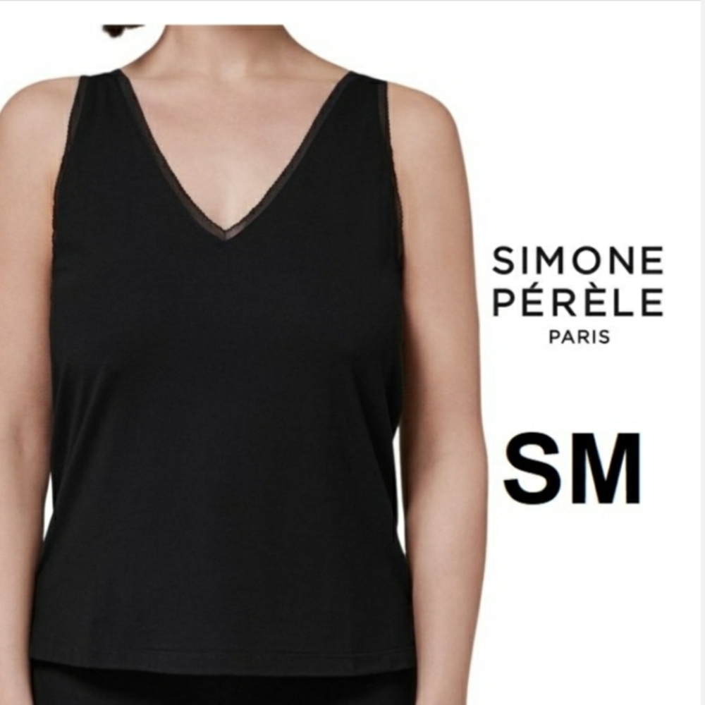Simone Perele Black Tank Top Sleeveless Classic